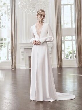 Sachin & Babi Britt Gown Off White Size 12 NWT